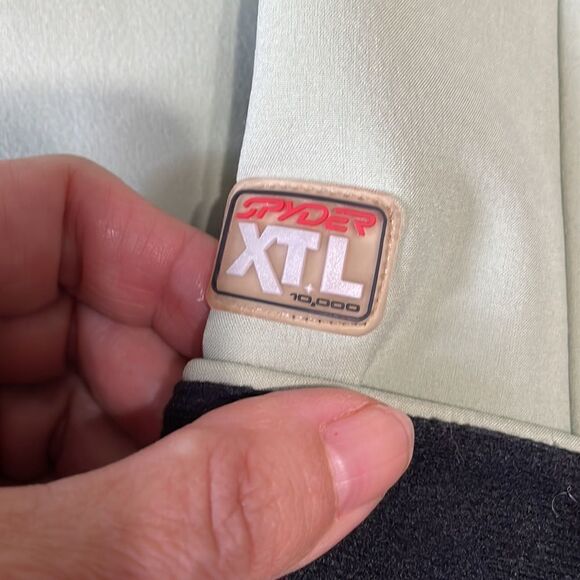 Spyder mint green light zip up front fleece lined coat - Picture 14 of 16